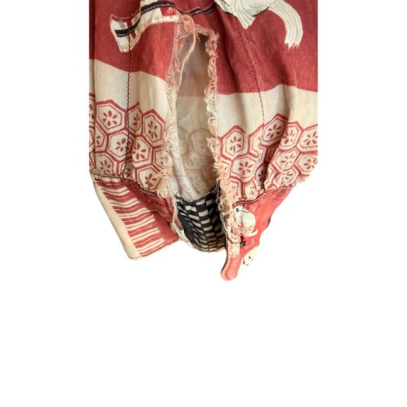 Upcycle Patchwork Shirt Bode Inspired / Damaged / For Repair / Textile Art Piece - Picture 7 of 9